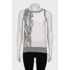 Printed silk top