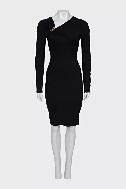 Cocktail dress with gold decor