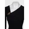 Cocktail dress with gold decor