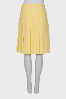Silk skirt with wide pleats