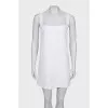 White sleeveless straight dress