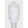 White sleeveless straight dress