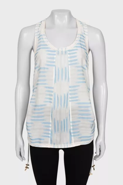 Oversized striped tank top