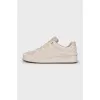 Beige suede sneakers