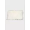 White clutch with long pile