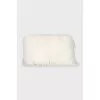 White clutch with long pile