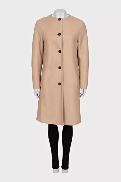 Double-sided lamb fur coat