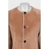 Double-sided lamb fur coat