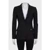 Fitted jacket with rhinestones