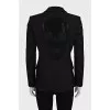 Fitted jacket with rhinestones