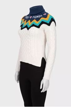 Wool and cashmere turtleneck sweater