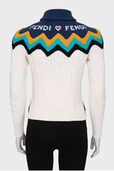 Wool and cashmere turtleneck sweater