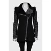 Black sheepskin coat