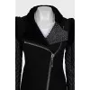 Black sheepskin coat