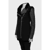 Black sheepskin coat