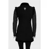 Black sheepskin coat