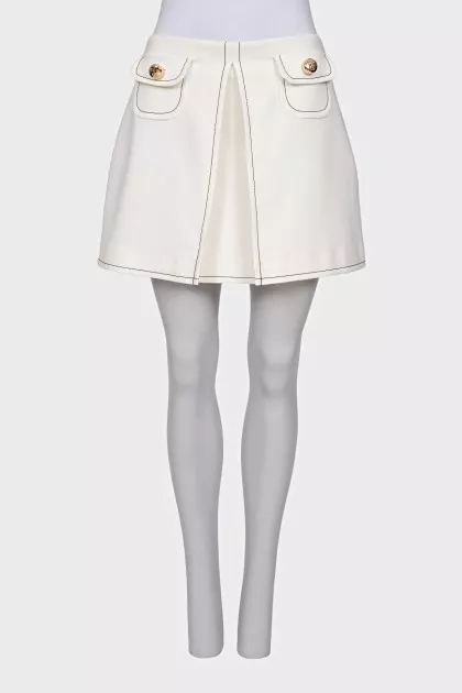 Skirt with contrast stitching