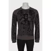 Men's brown sweatshirt with print
