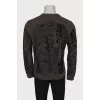 Men's brown sweatshirt with print