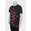 Men's printed T-shirt with tag