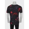 Men's printed T-shirt with tag