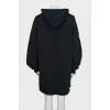 Hoodie dress with branded patch