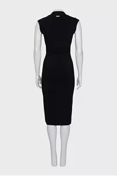 Black sleeveless bodycon dress