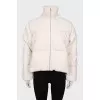 Merino wool zippered down jacket