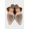 Suede pointed-toe Cossack boots