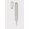 Asymmetrical earrings with crystals