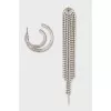 Asymmetrical earrings with crystals