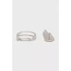 Asymmetrical earrings with crystals