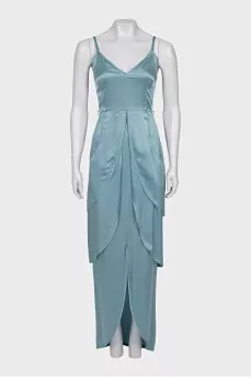 Silk dress with thin straps