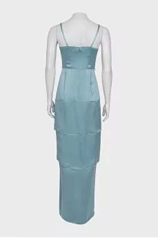 Silk dress with thin straps