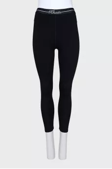 Black cropped leggings