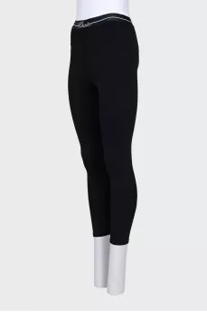 Black cropped leggings