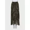 Animal print midi skirt
