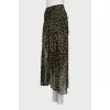 Animal print midi skirt