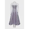 Fitted striped dress with zip