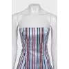 Fitted striped dress with zip