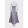 Fitted striped dress with zip