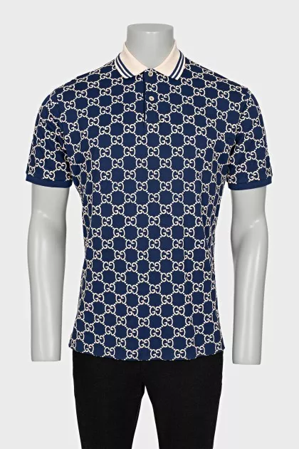 Men's polo shirt with branded embroidery