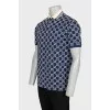 Men's polo shirt with branded embroidery