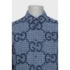 Men's Plaid Shirt with Monogram