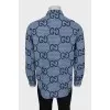 Men's Plaid Shirt with Monogram