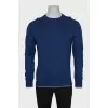 Men's slim-fit blue jumper