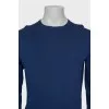 Men's slim-fit blue jumper
