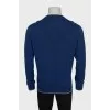 Men's slim-fit blue jumper