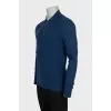 Men's blue zip-up jumper