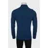 Men's blue zip-up jumper